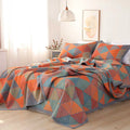 Three-piece cotton gauze bed blanket set with plant patterns in Flower Story colour options