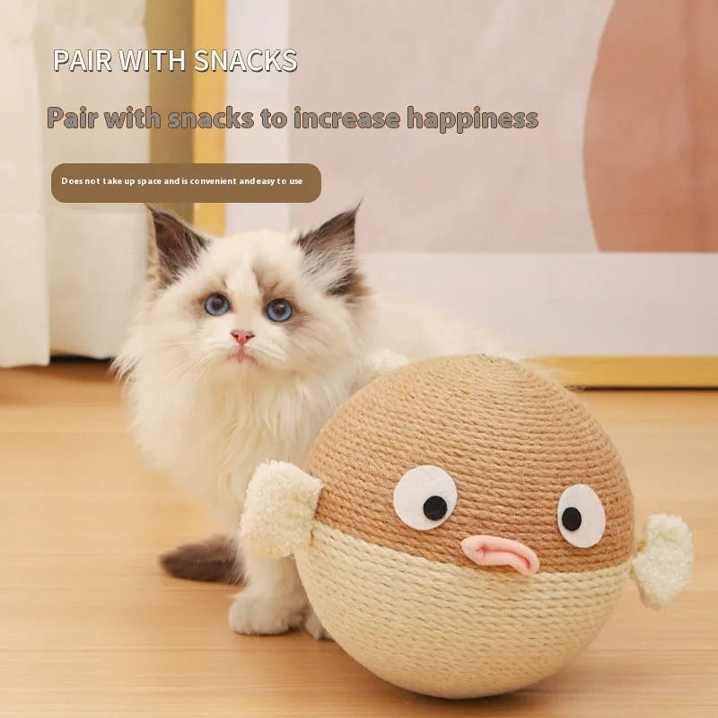 15cm sisal hemp cube pet toy with leakage holes for dispensing treats to dogs and cats