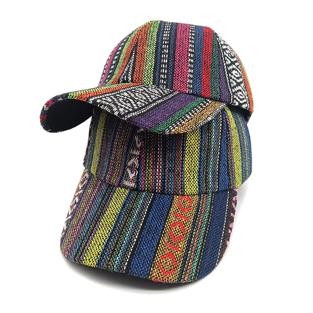 Women's bohemian baseball cap with dome crown in various colours, size M fits 56-58cm head circumference