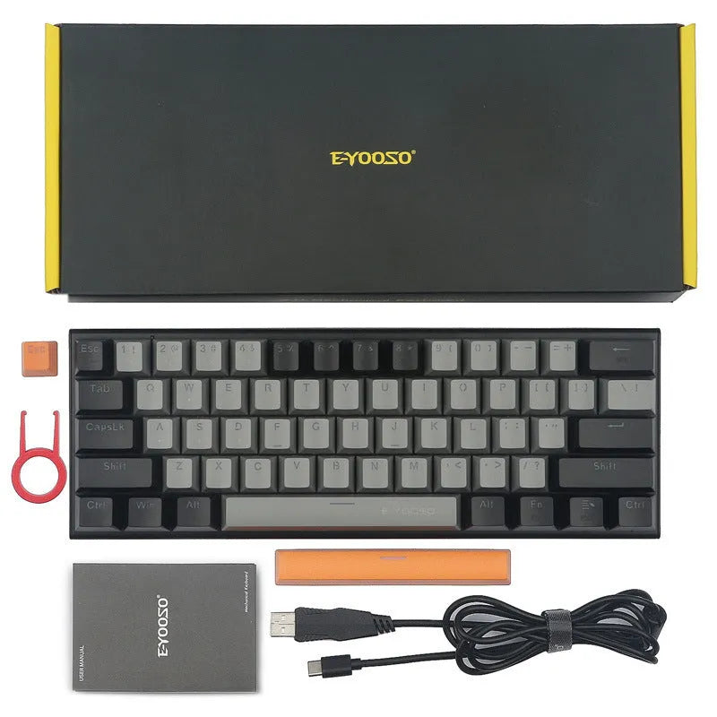 Aluminium mechanical gaming keyboard with two-tone keycaps and RGB backlighting
