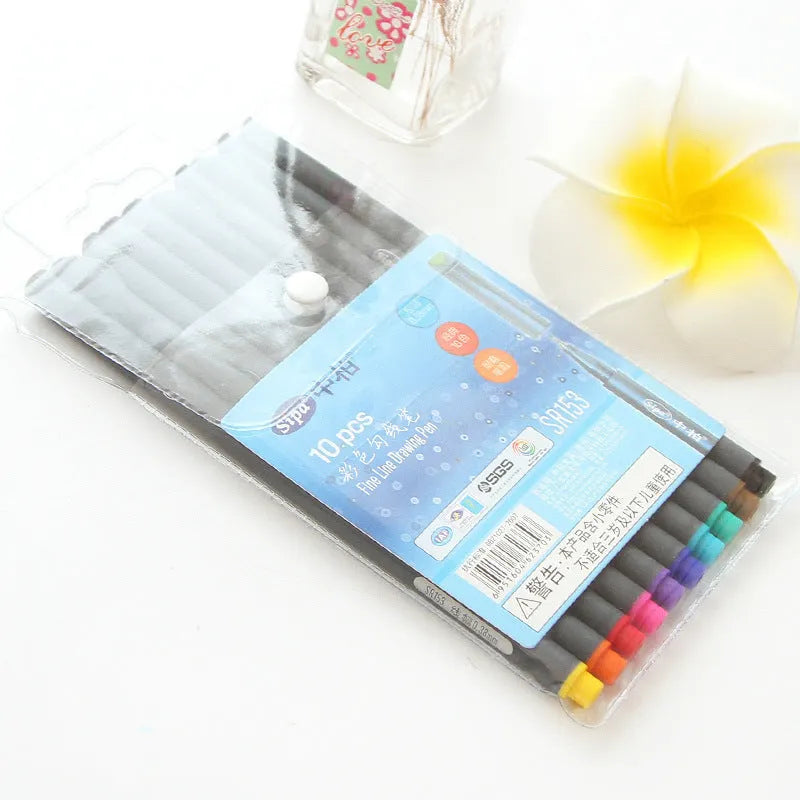 Office drawing stroke syringe color hook line pen with 0.38mm tip for technical drafting