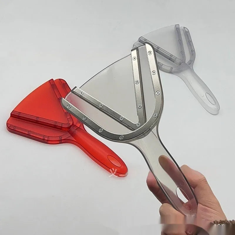 Adjustable telescopic can opener extended to 22.5cm with integrated non-slip bottle opener in red ABS plastic