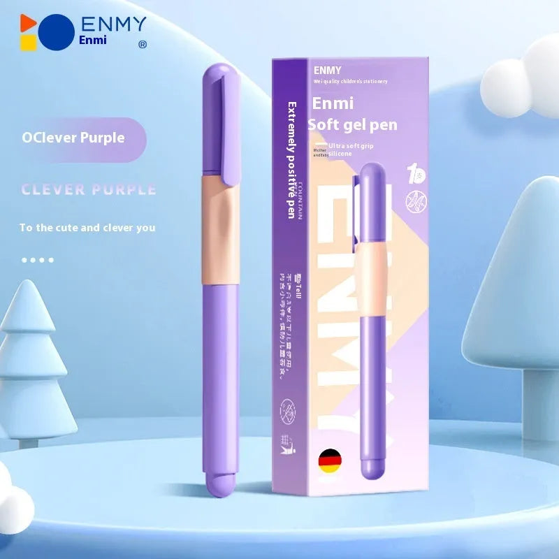 Student Posture Correction Pen in blue with three grip zones on plastic shell
