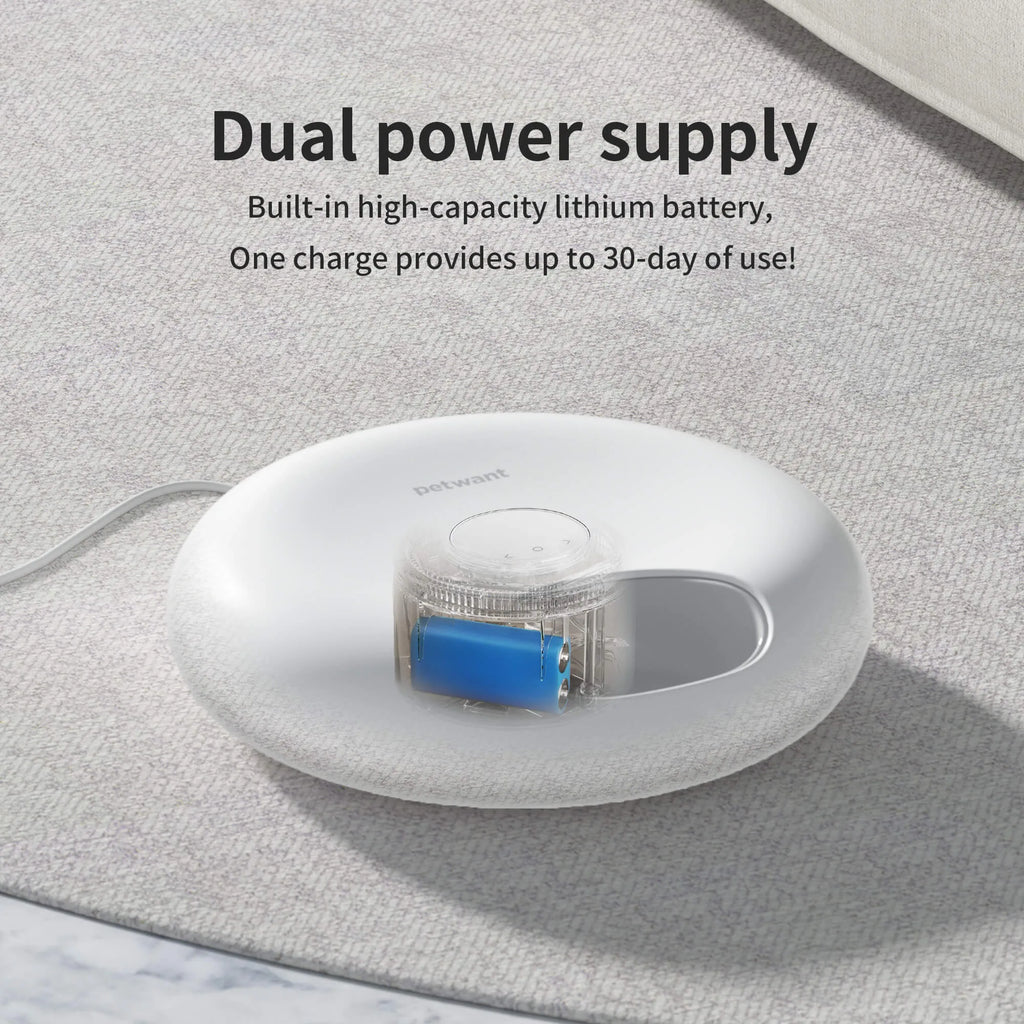 Donut Frost WiFi automatic pet feeder with app control display, six food compartments, and two ice packs.