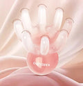 Pink natural resin octopus massage comb for facial tension relief with storage bag