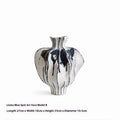 Handmade celadon ceramic vase with glass finish in modern simplicity style