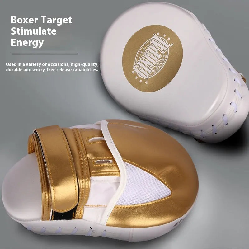 Vertical gold and green PU boxer Sanda baffle target for home fitness training