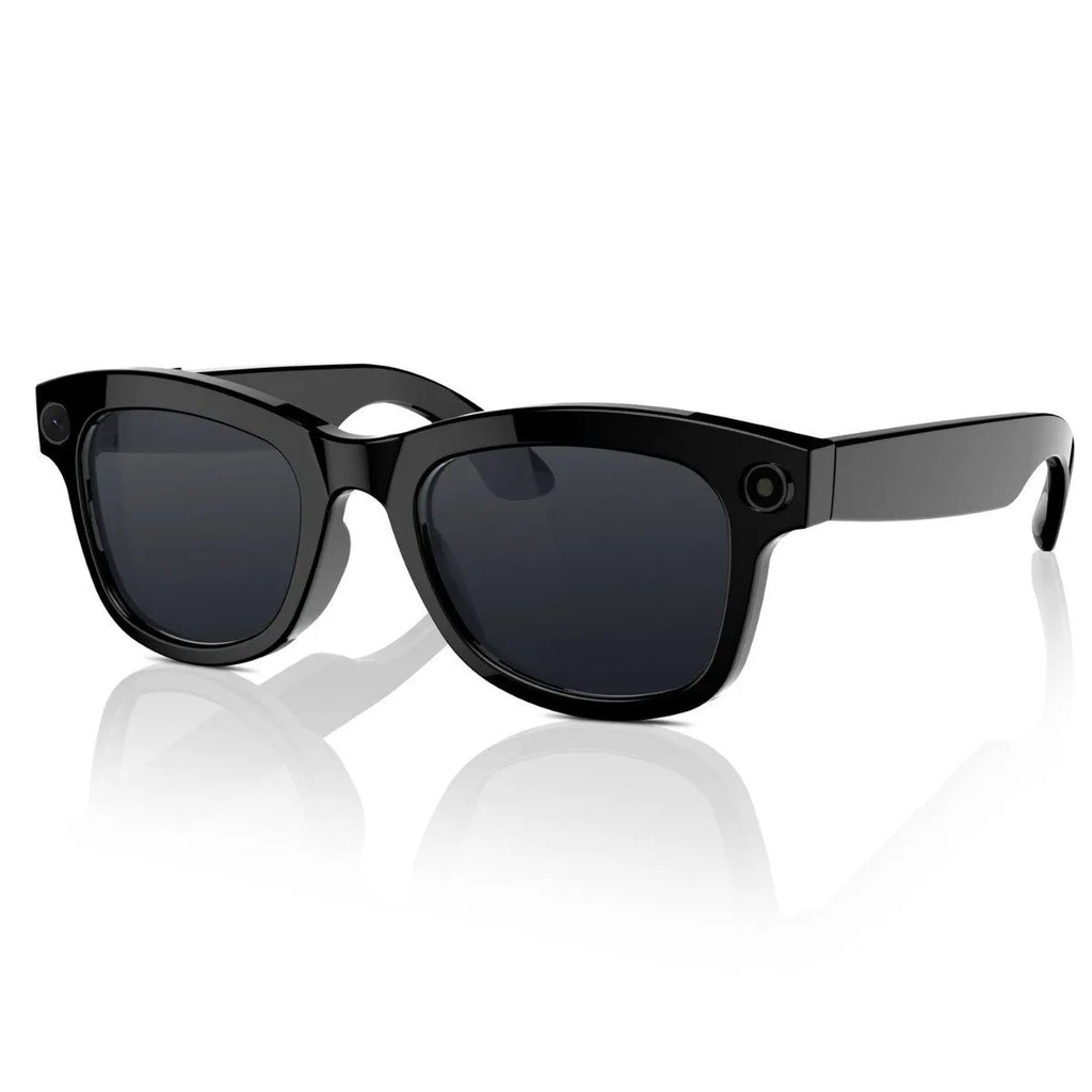 AI translation video glasses with head-mounted design featuring HD camera for real-time language interpretation