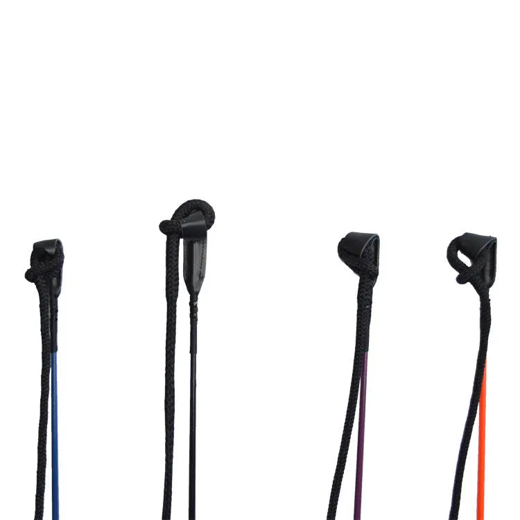 Nylon training whip with fibreglass core for equestrian riding schools and horse training