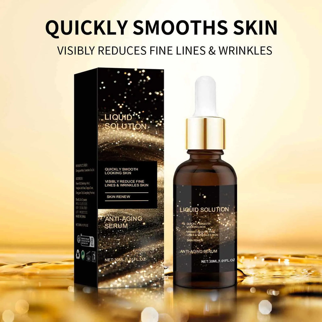 30ml facial moisturising solution bottle with 9cm height, containing glycerin and hyaluronic acid for delicate skin care