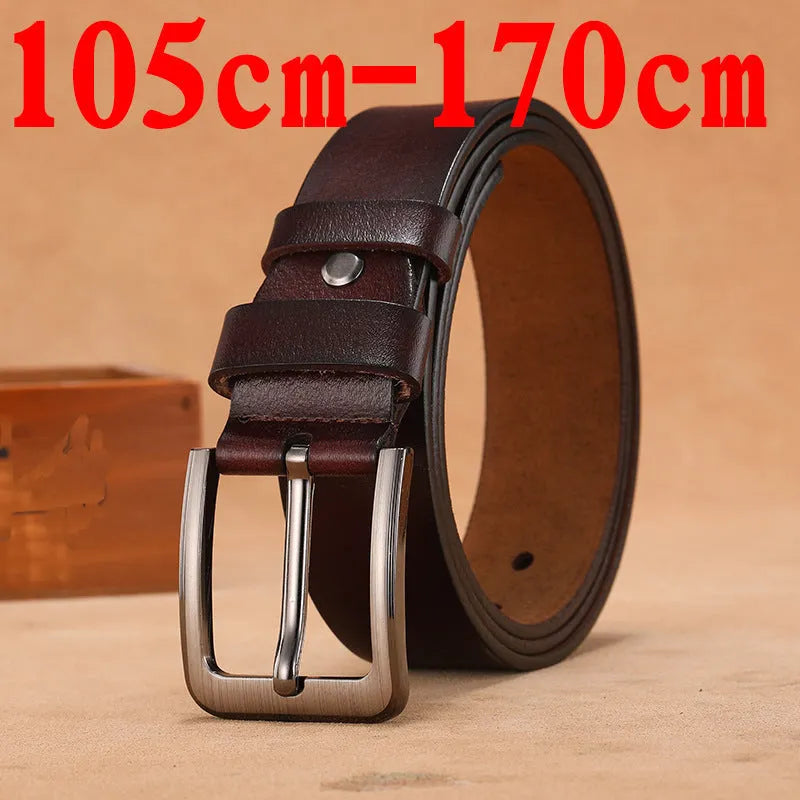 Fashion square head pin buckle jeans strap in Black or Brown, showing alloy buckle and length options for casual wear.