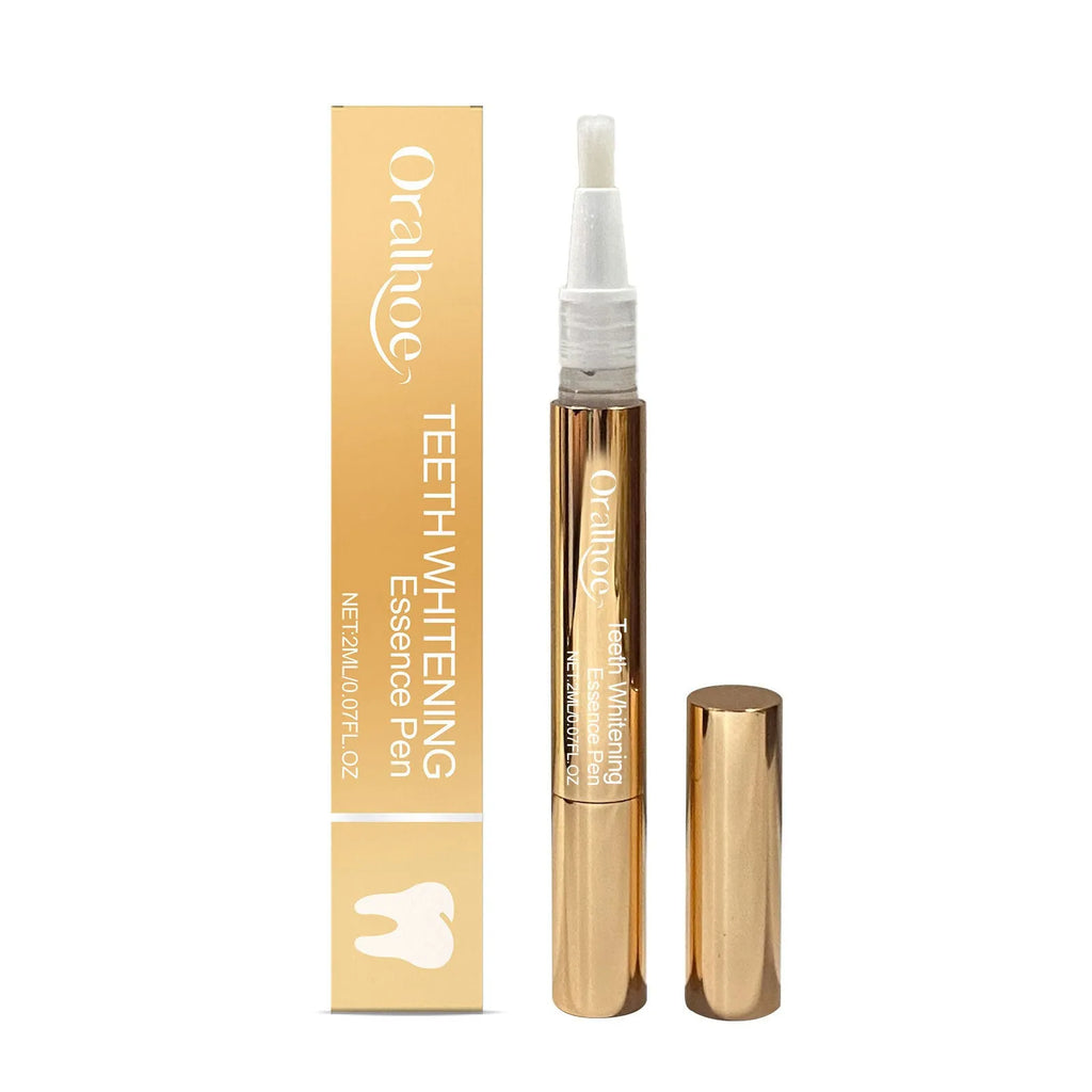 Portable tooth whitening pen with 2ml capacity for stain removal and teeth brightening