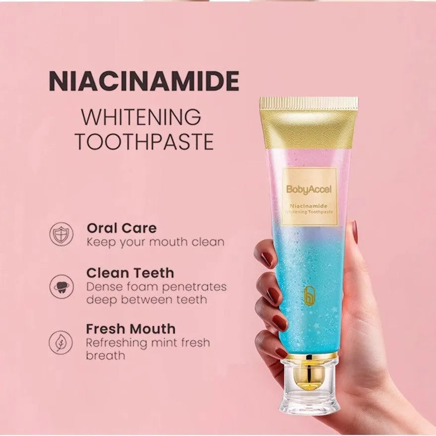 Nicotinamide whitening toothpaste tube with 100g content for adult oral care