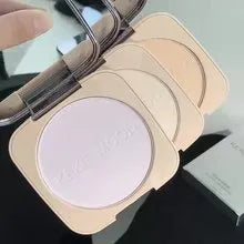 Open compact of oil control pressed face powder showing natural matte finish in pan.