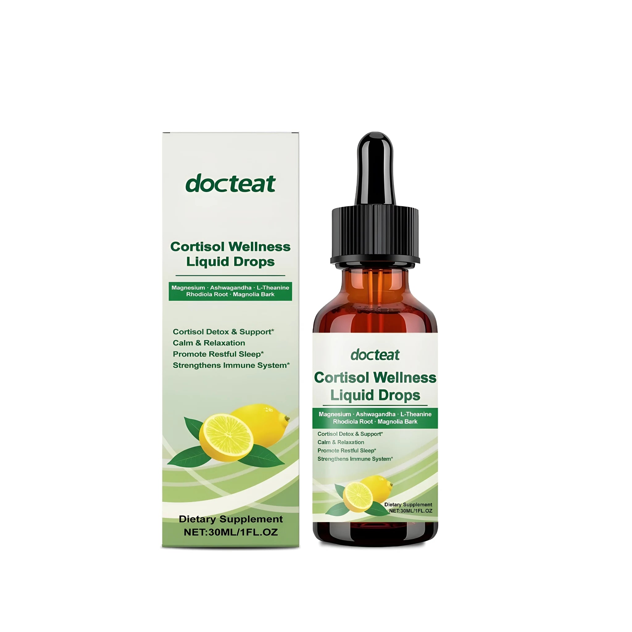 30ml supplement drops bottle with dropper containing traditional Chinese medicine extract and nutritional components