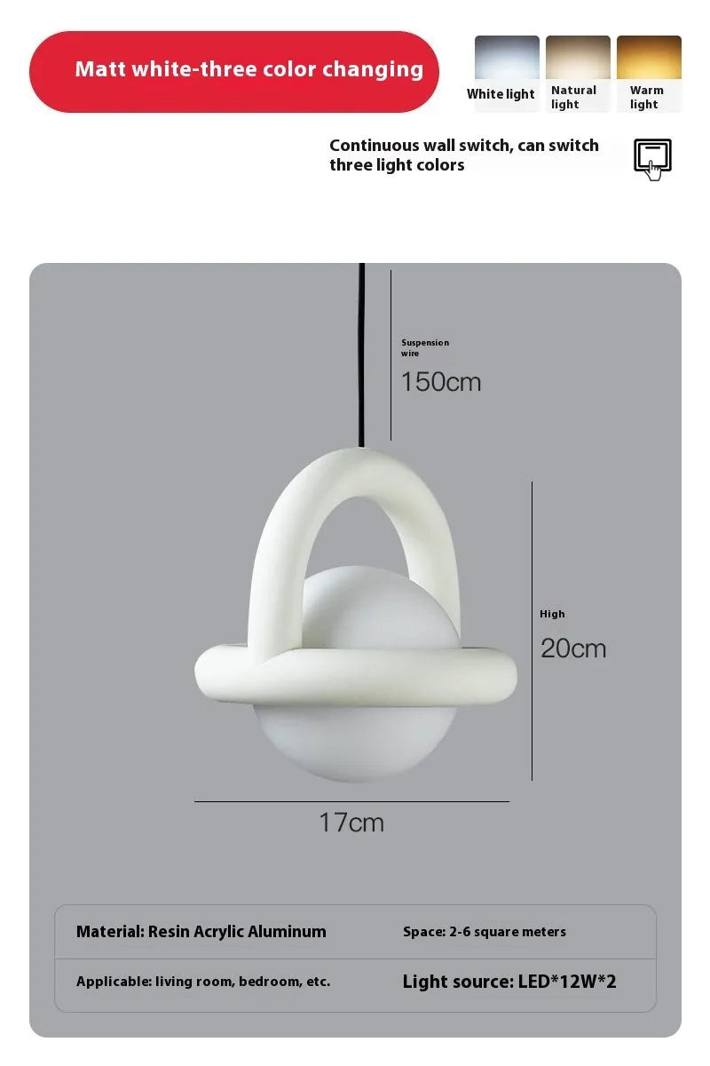 Adjustable hanging line lamp with metal shade in choice of colours, suspended over bedside table with adjustable height for bedroom lighting