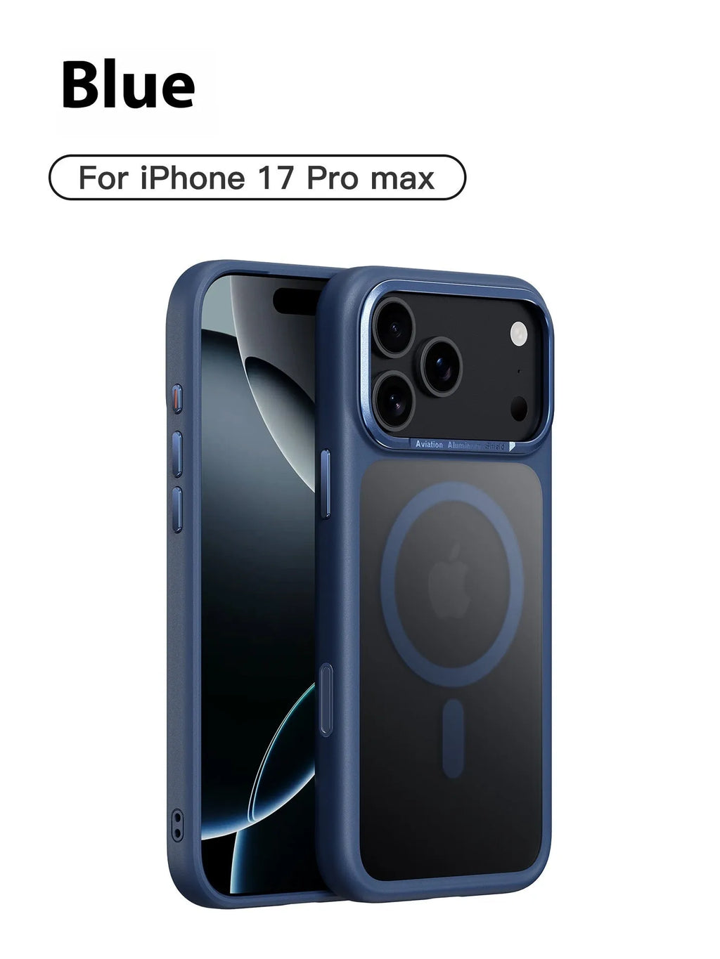Frosted magnetic protective case for IPhone17 phone in multiple colour options showing anti-fingerprint surface