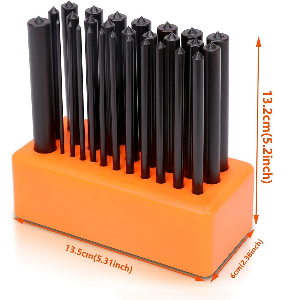 Orange alloy plastic punch needle set with metal head for textile crafts