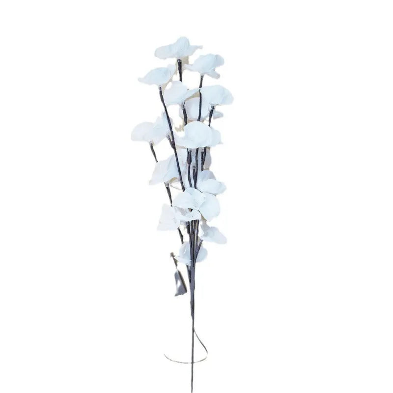 65cm pink phalaenopsis branch LED light with flexible design, battery operation, and 20 individual warm light points for bedroom decoration