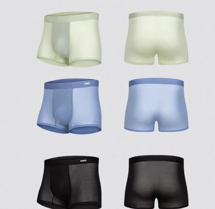 Lightweight seamless antibacterial sports underwear in four colours with size range L to 3XL