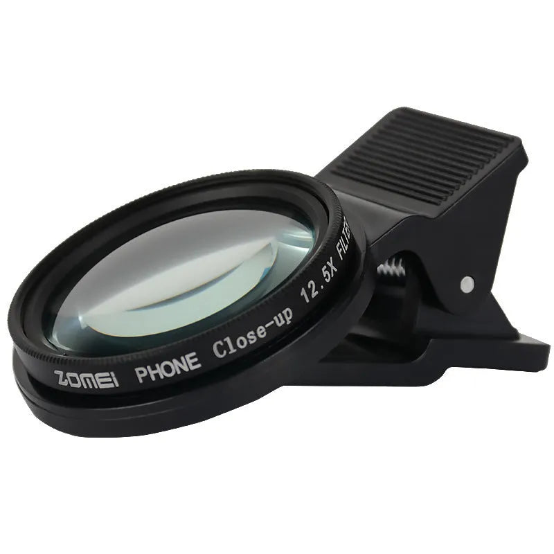37mm aluminium smartphone macro lens with clip for 12.5x close-up photos