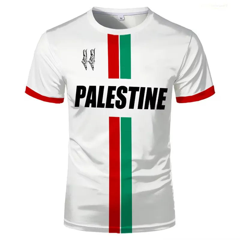 3D printed football T-shirt with stereoscopic pattern in black, half-sleeve design
