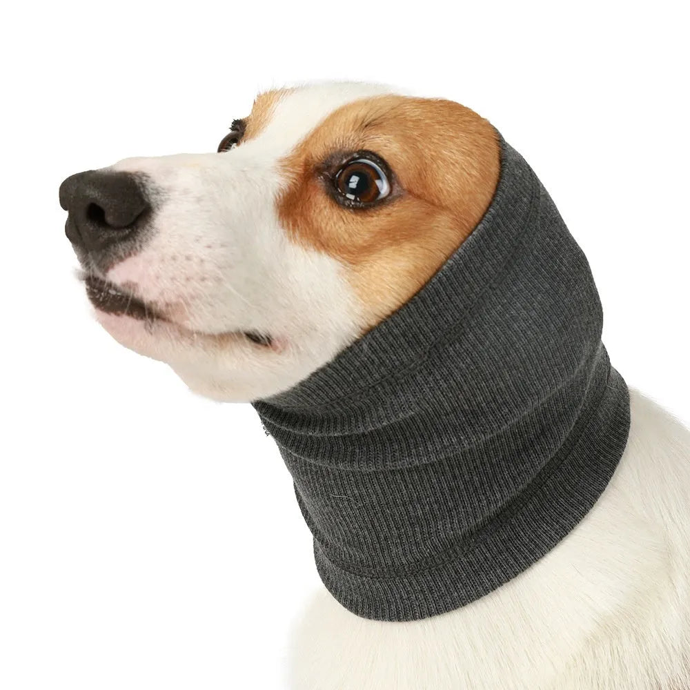 Blue or grey polyester headband scarf for dogs in sizes S, M, L with casual style design