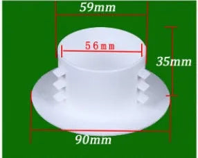 Plastic air conditioning wall hole cover and sealing kit with multiple cap sizes