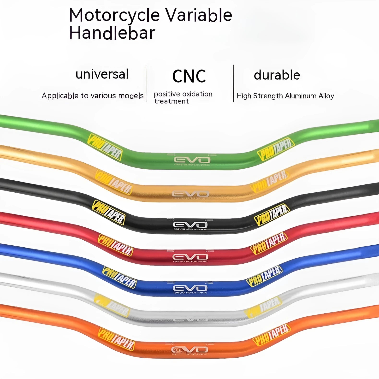 Orange aluminium alloy scrambling motorcycle handlebar with 28mm clamp, shown from the side