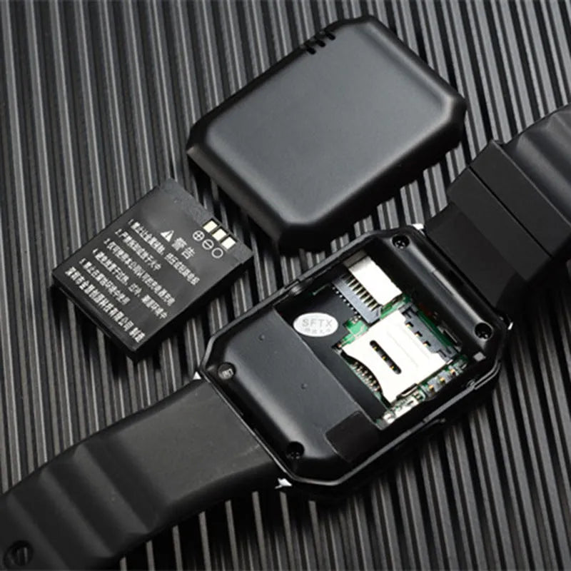 Smart watch with 1.44-inch touch screen, Bluetooth call, 380MAH battery, on wrist strap in black colour