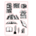 Transparent silicone stamp measuring 11x16cm with seal pattern for handmade greeting cards
