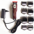 Adult and children's charging hair clippers with stainless steel cutter head and multiple plug options