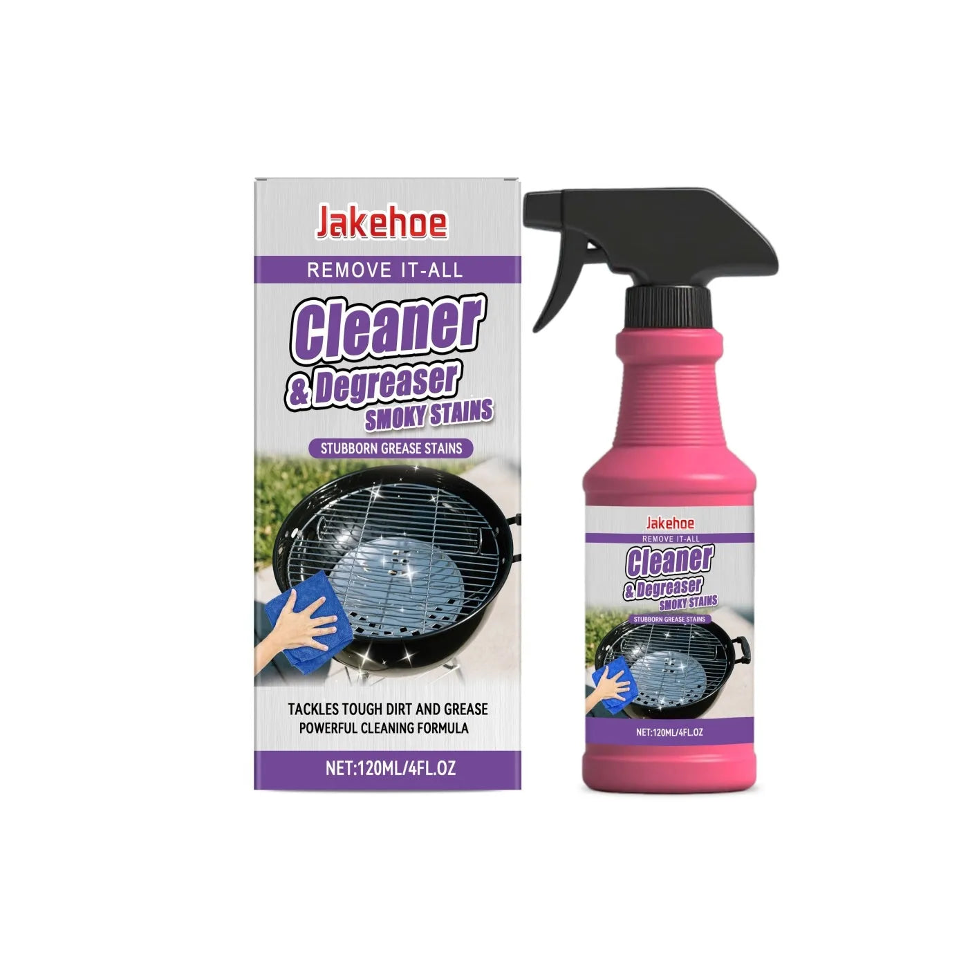 120ml barbecue grill cleaning agent spray bottle with grease-removing formula