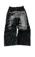 Men's casual cotton trousers with loose wide-leg fit in black or blue colours
