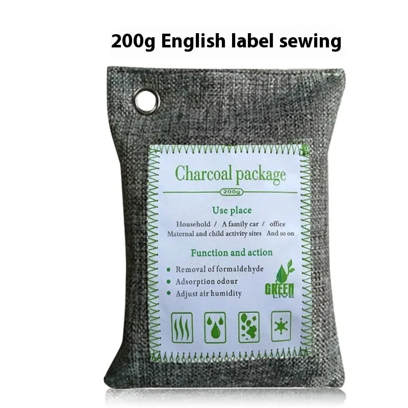 Bamboo charcoal bags for formaldehyde removal in sewing styles of 500g, 200g, and 100g with activated carbon