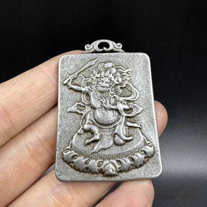 Chinese-style iron geometry pendant hanging ornament with traditional design patterns