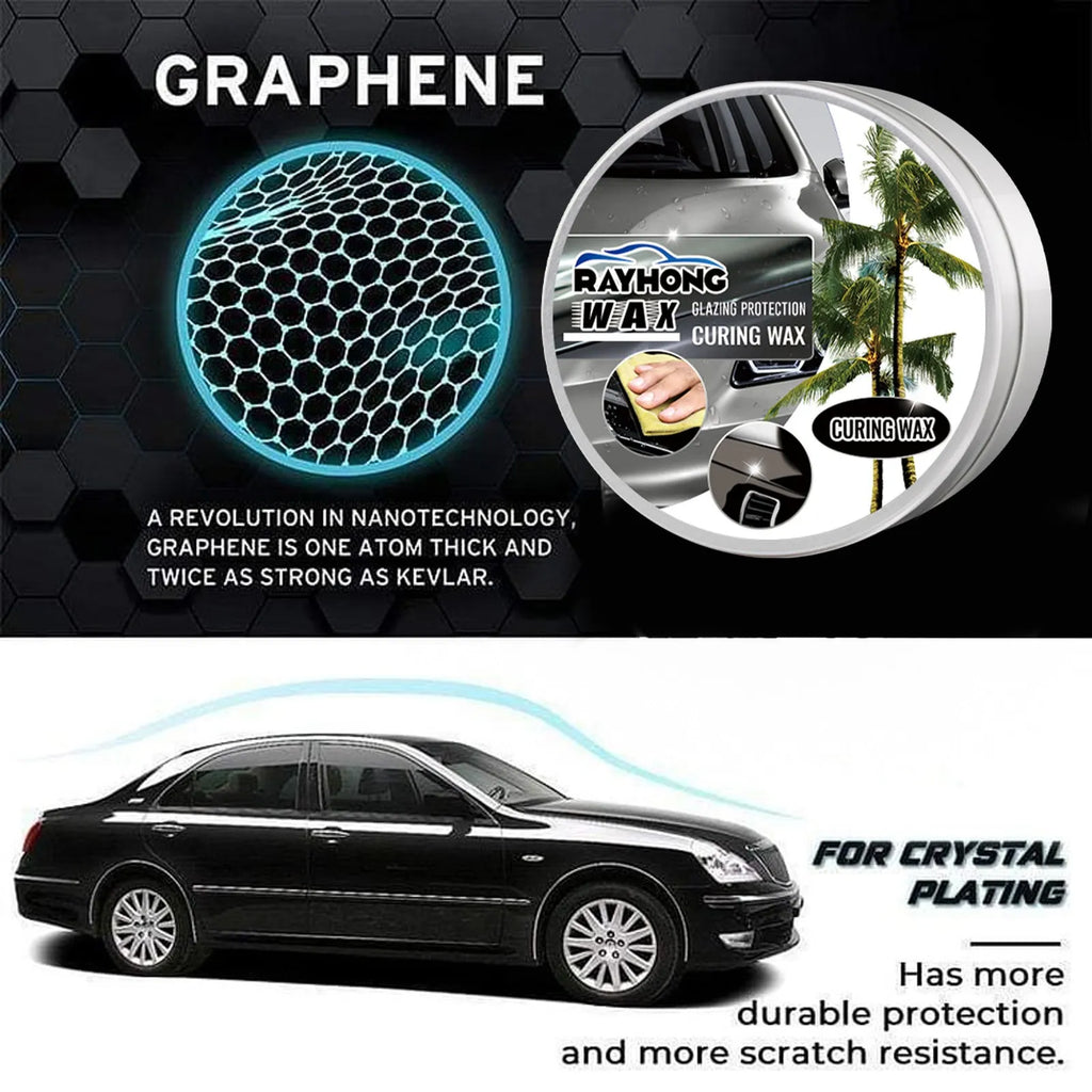 Car coating wax block and sponge for paint renovation and protection