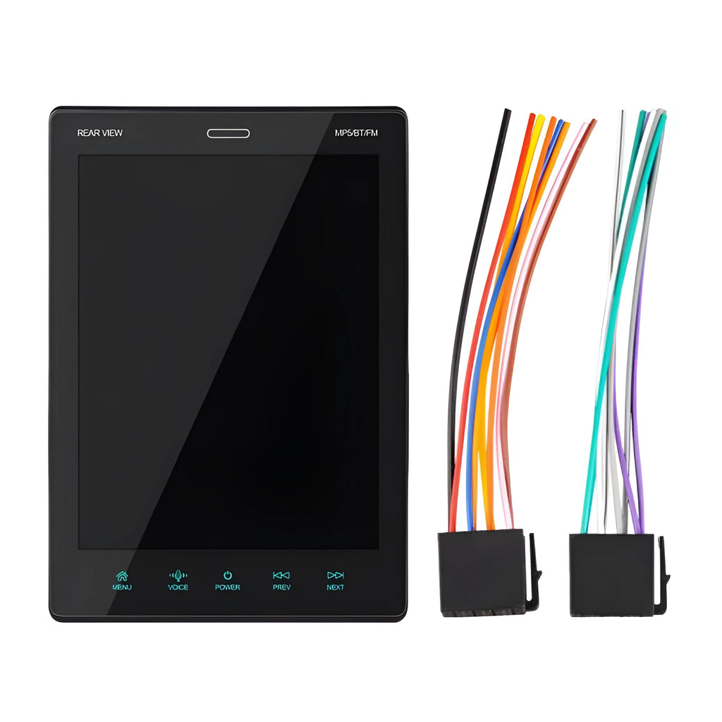 Black 9.5 inch vertical screen car MP4 MP5 player with USB TF card playback and remote control