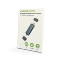 Aluminium CF SD TF three-in-one card reader measuring 9.2cm with USB and TYPE-C interfaces