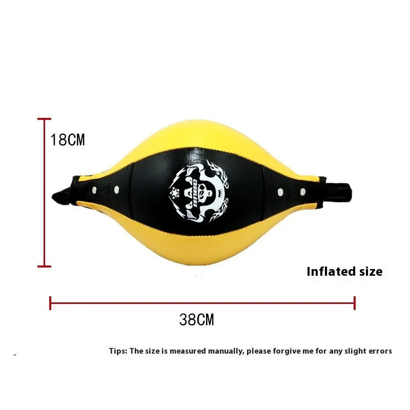Black and red diamond pattern inflatable boxing speed ball with inflation needle