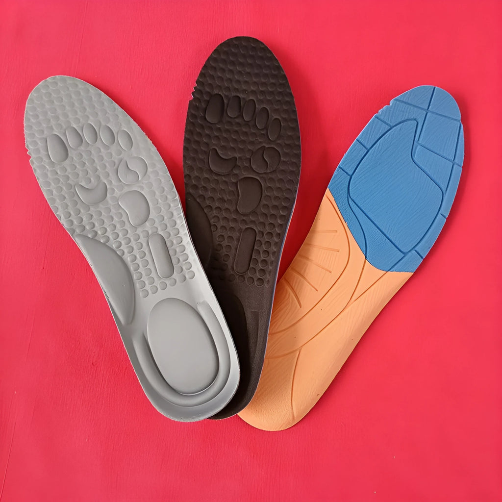 Work shoes in tough cotton with acupoint massage insoles, shown in grey or black, sizes 36-46