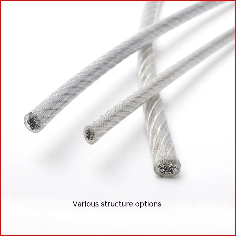 304 stainless steel anti-theft wire net showing double twist structure and coated rope design