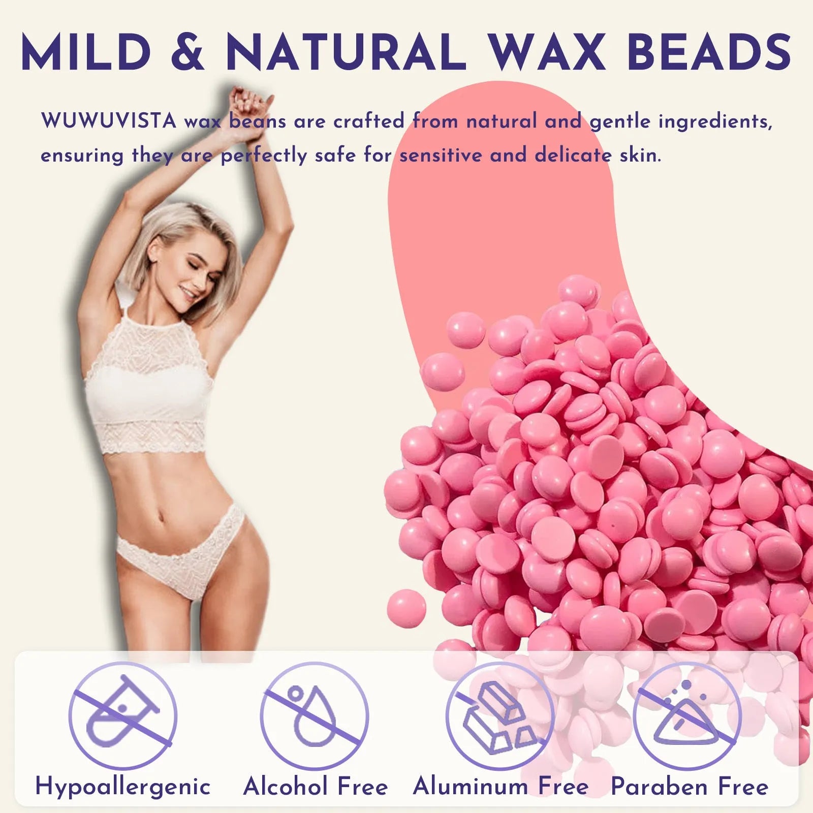 Waxing gift set with black warmer, wax beans, aftercare lotion, ice masks, and wax sticks for hair removal