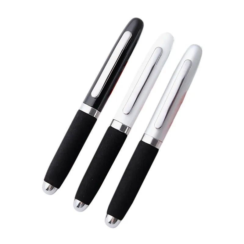 EVA Metal Cap Mini Ballpoint Pen with metal body, 1.0mm tip, and seven colour options on white background