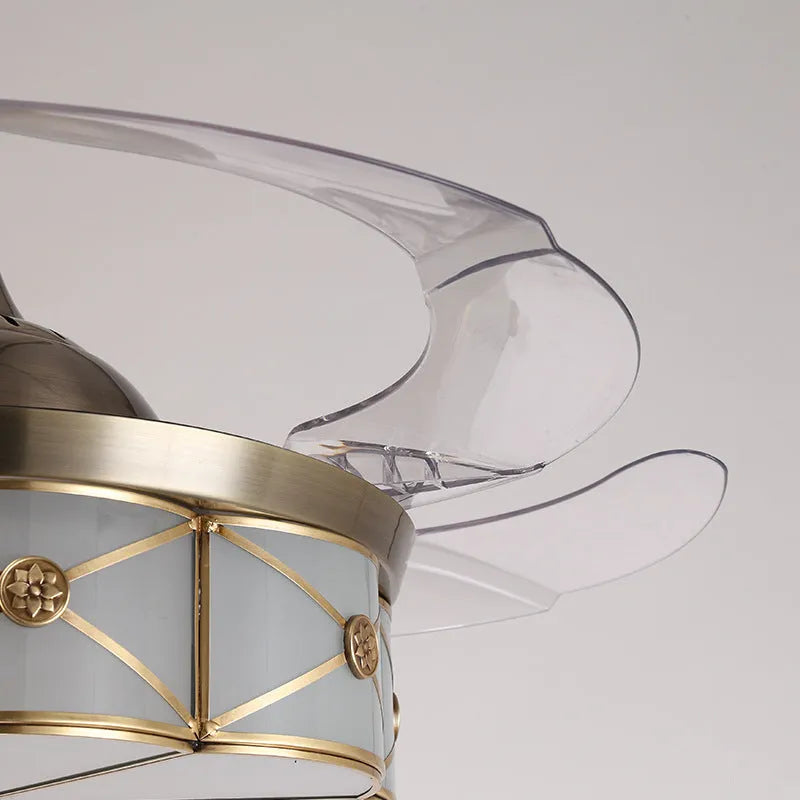 42 inch gold silent fan light with invisible blades and remote control