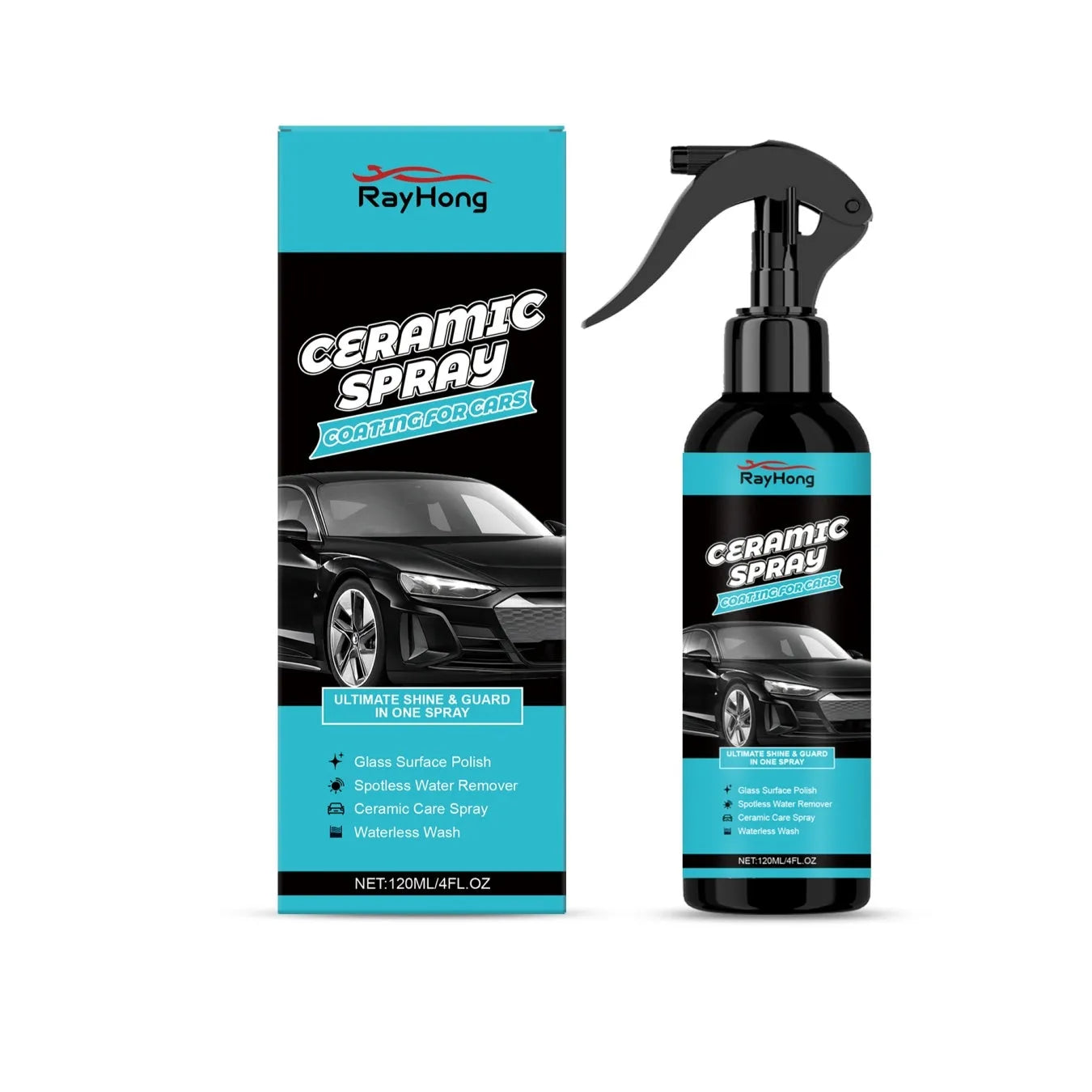 120ml automobile ceramic coating spray bottle with PTFE formula for paint protection