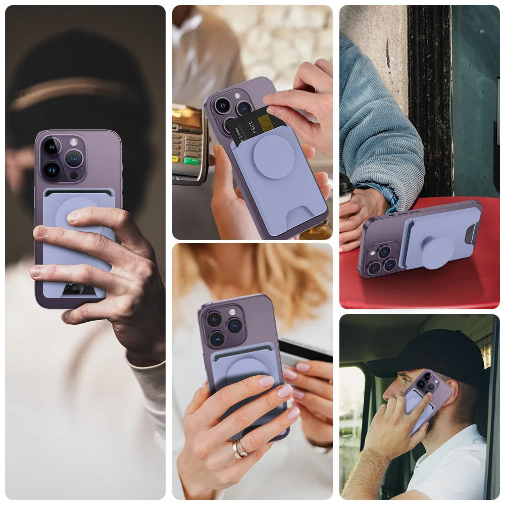 Minimalist magnetic phone holder for iPhone in five office-friendly colours