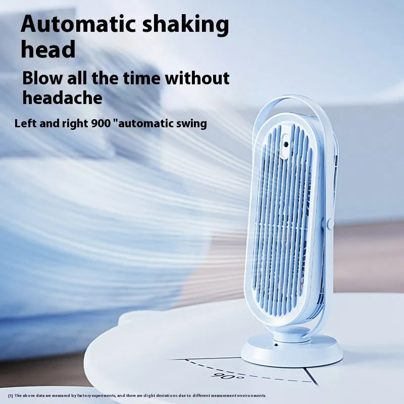 USB tower fan with humidifier in modern design on desktop