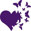 Butterfly car body decoration sticker in various colours measuring 15x15cm