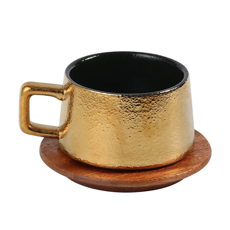 Office gift tumbler coffee cup suit with gold or silver plating in gift box packaging